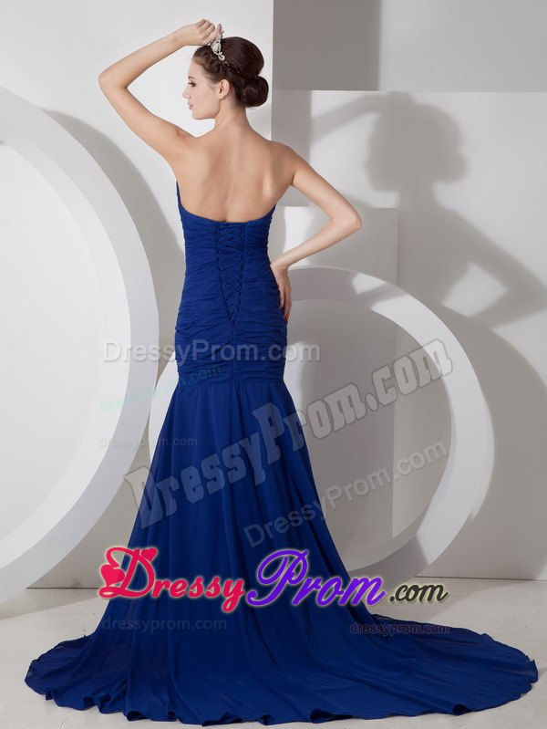 Low Price Slitted Appliqued Court Train Prom Dress Online Stores