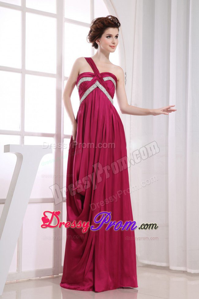 Wine Red One Shoulder Beaded Prom Dress in Cambridgeshire
