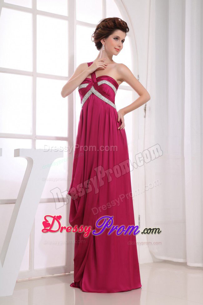 Wine Red One Shoulder Beaded Prom Dress in Cambridgeshire