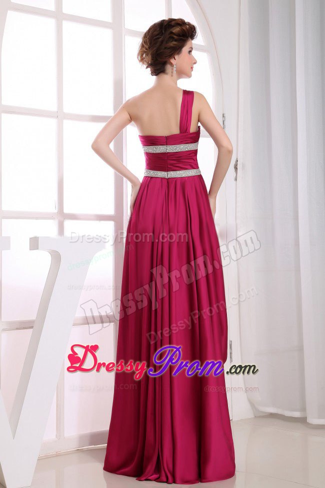 Wine Red One Shoulder Beaded Prom Dress in Cambridgeshire