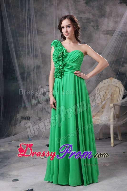 Beautiful Empire One Shoulder Long Prom Celebrity Dress 2013