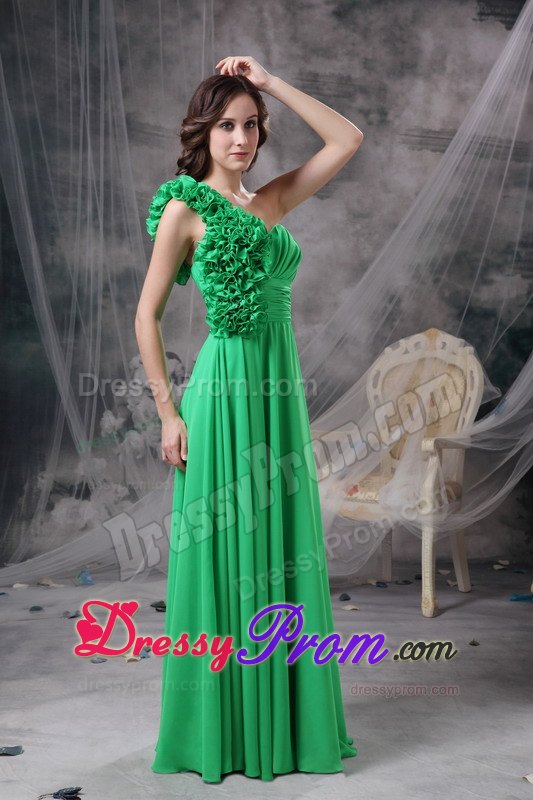 Beautiful Empire One Shoulder Long Prom Celebrity Dress 2013