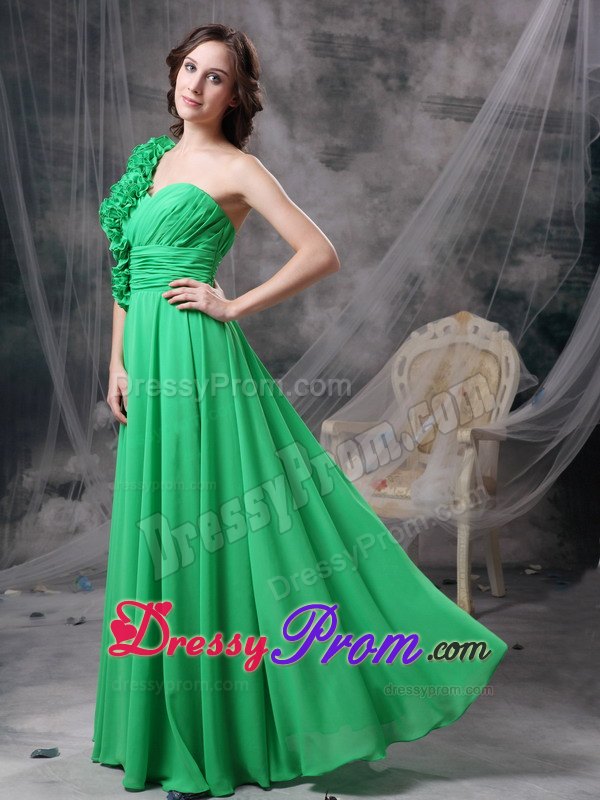 Beautiful Empire One Shoulder Long Prom Celebrity Dress 2013