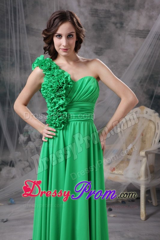 Beautiful Empire One Shoulder Long Prom Celebrity Dress 2013