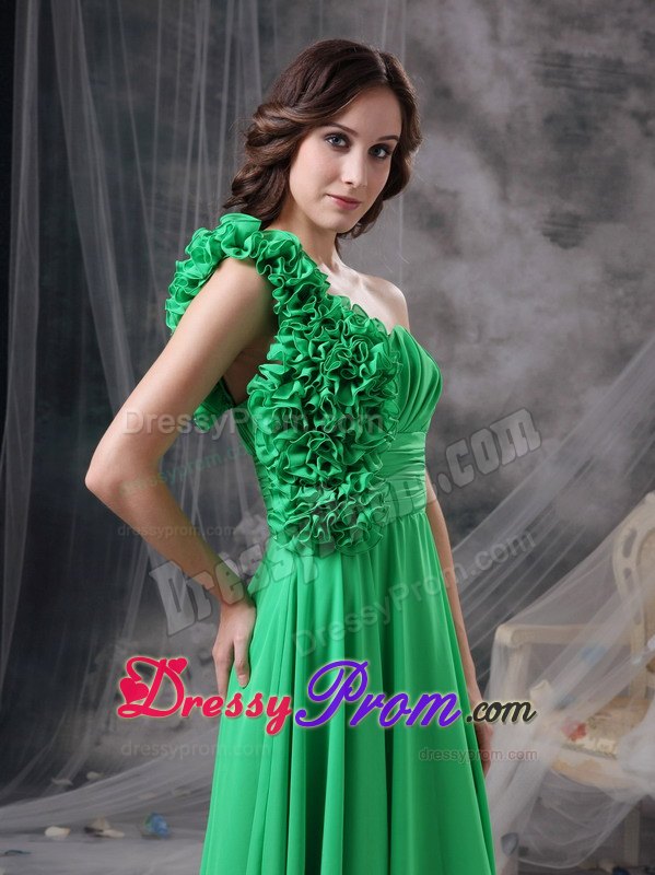 Beautiful Empire One Shoulder Long Prom Celebrity Dress 2013