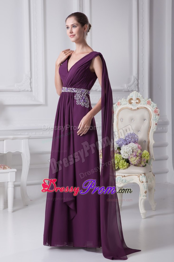 Lace-Up V-Neck Broomfield Hot Sale Purple Long Prom Gowns