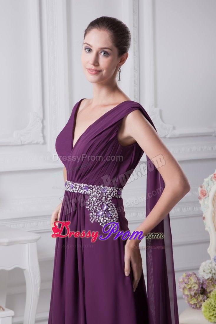 Lace-Up V-Neck Broomfield Hot Sale Purple Long Prom Gowns