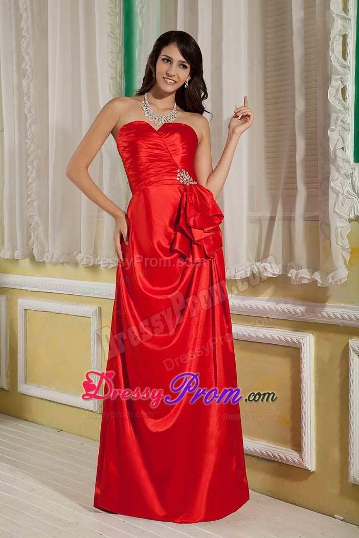 2013 Column Sweetheart Red Long Prom Dress for Red Carpet