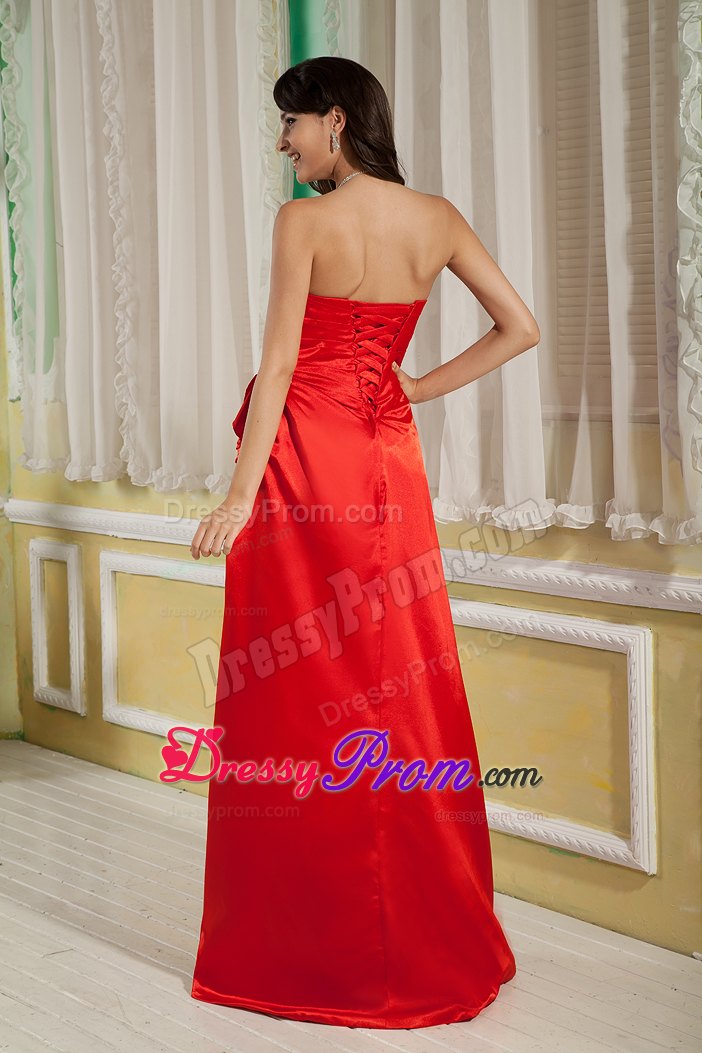 2013 Column Sweetheart Red Long Prom Dress for Red Carpet