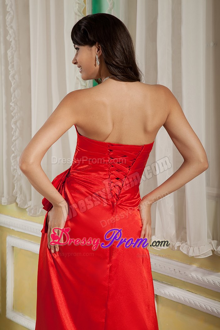 2013 Column Sweetheart Red Long Prom Dress for Red Carpet
