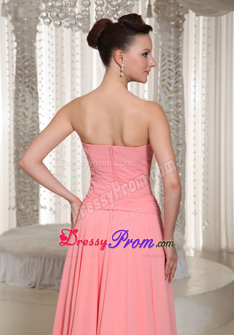 Watermelon High Low Beaded Dresses for Prom Princess with Sweetheart