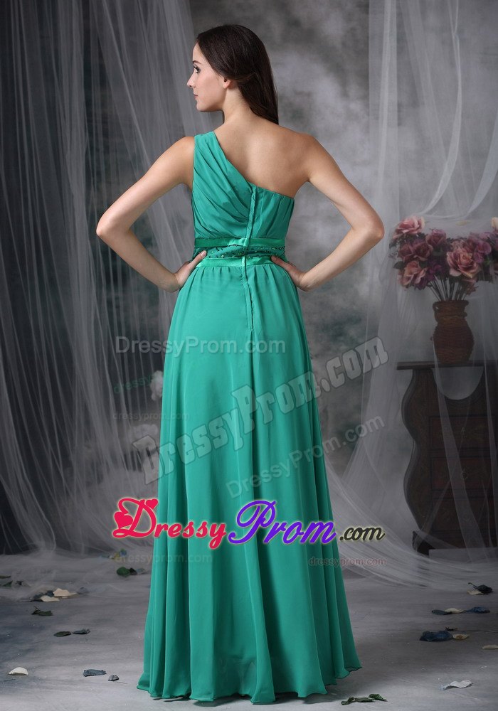 Custom Made One Shoulder Chiffon Floor-length Prom Dress
