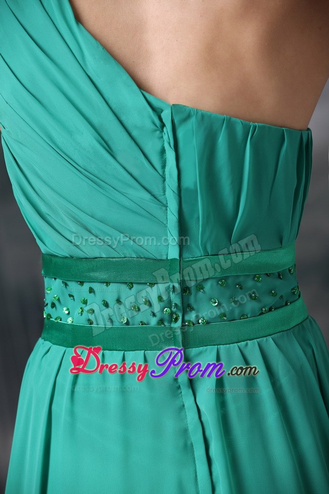 Custom Made One Shoulder Chiffon Floor-length Prom Dress