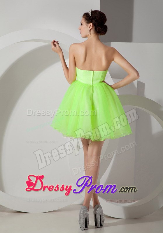 Unique Strapless Short Prom Dress with Hand Made Flowers