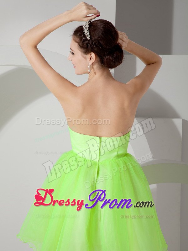 Unique Strapless Short Prom Dress with Hand Made Flowers