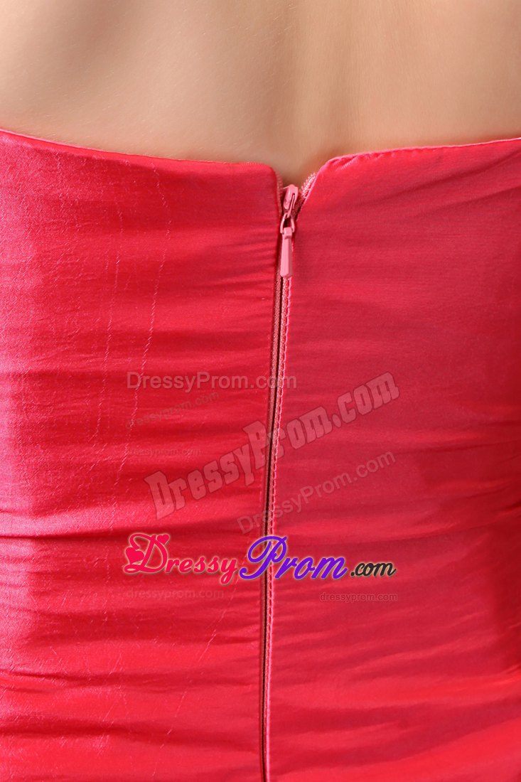 Amazing Column Halter Ruching Taffeta Prom Dress