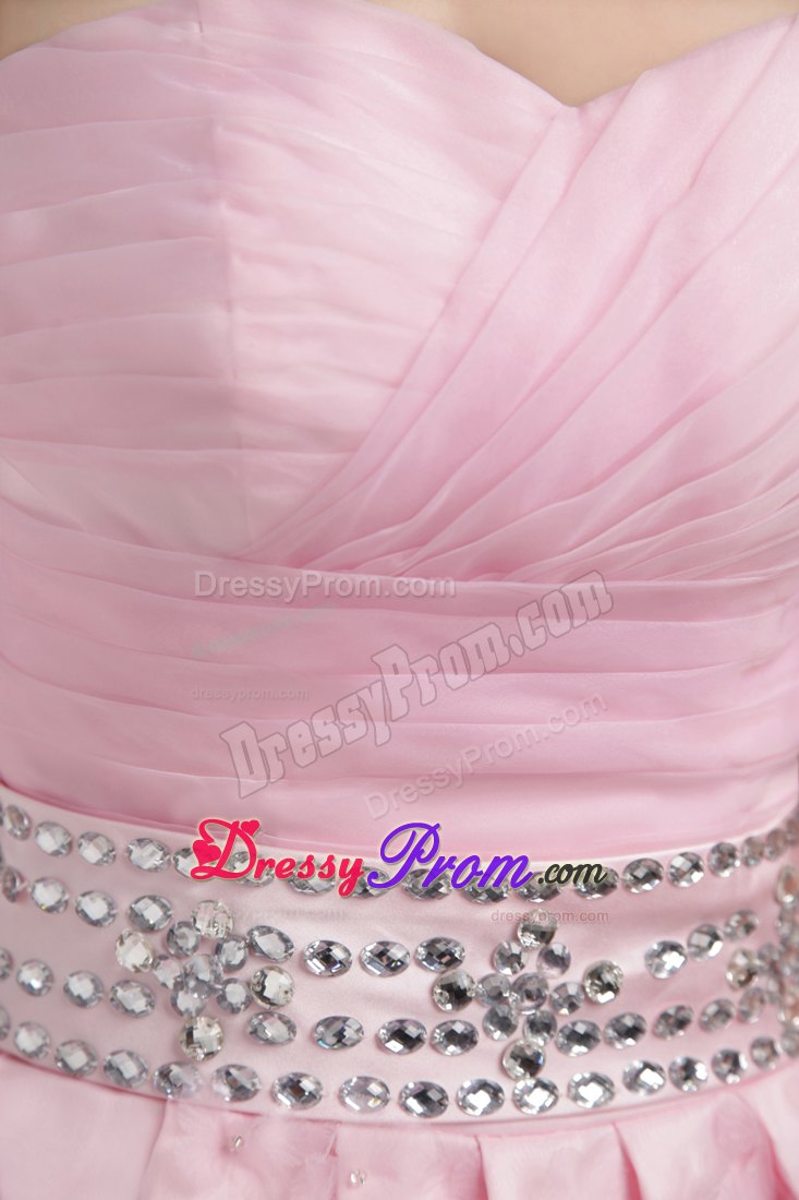 3D Flowers A-Line Sweetheart Mini/Short Prom Dress with Beading