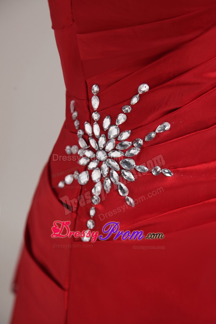 A-Line/Princess Sweetheart Floor-Length Beading Taffeta Prom Dress With Straps