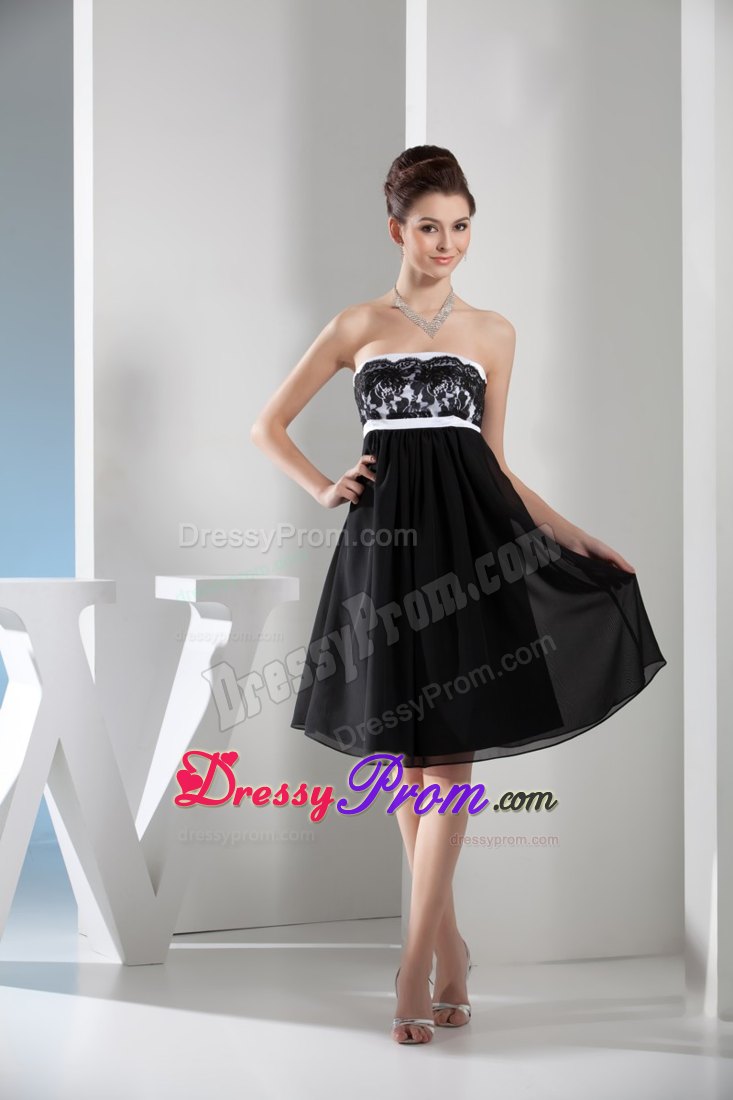 black dress with white accents