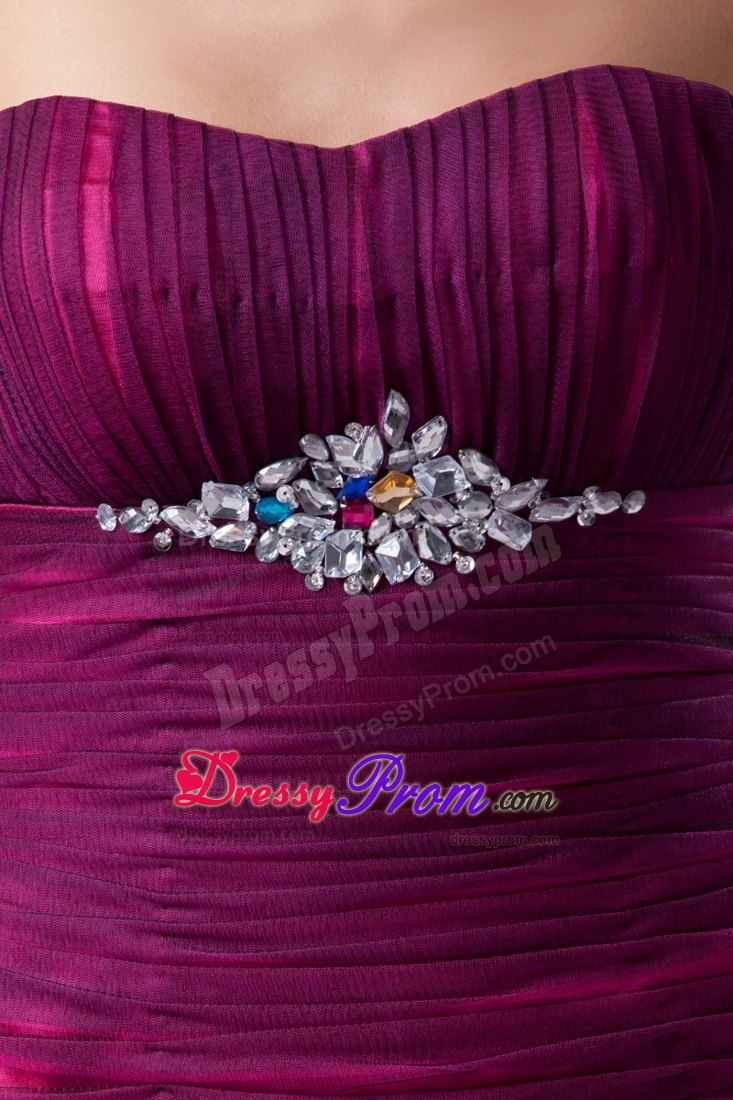 Beaded and Ruched Prom Dresses in Black and Hot Pink Organza