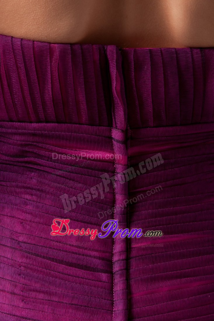 Beaded and Ruched Prom Dresses in Black and Hot Pink Organza