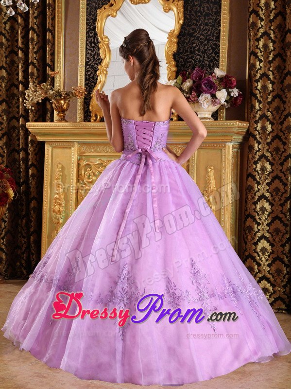 Quinceanera Dress with Ruching Sweetheart and Appliques