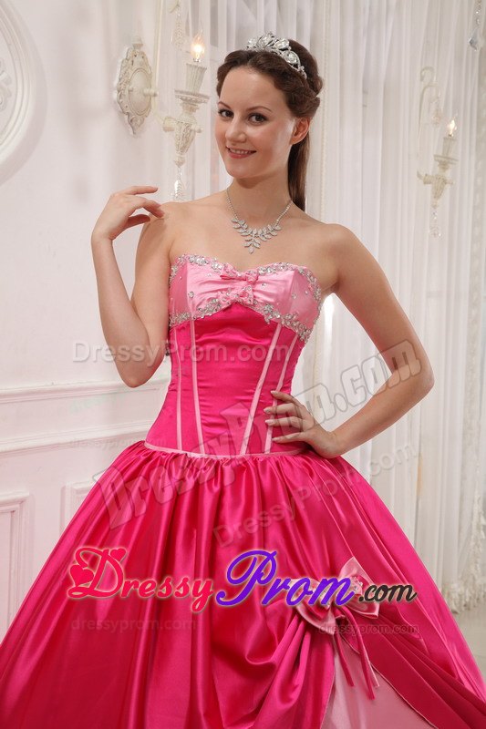 Sweetheart Floor-length Beading Quince Dresses with Bowknots