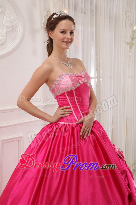Sweetheart Floor-length Beading Quince Dresses with Bowknots
