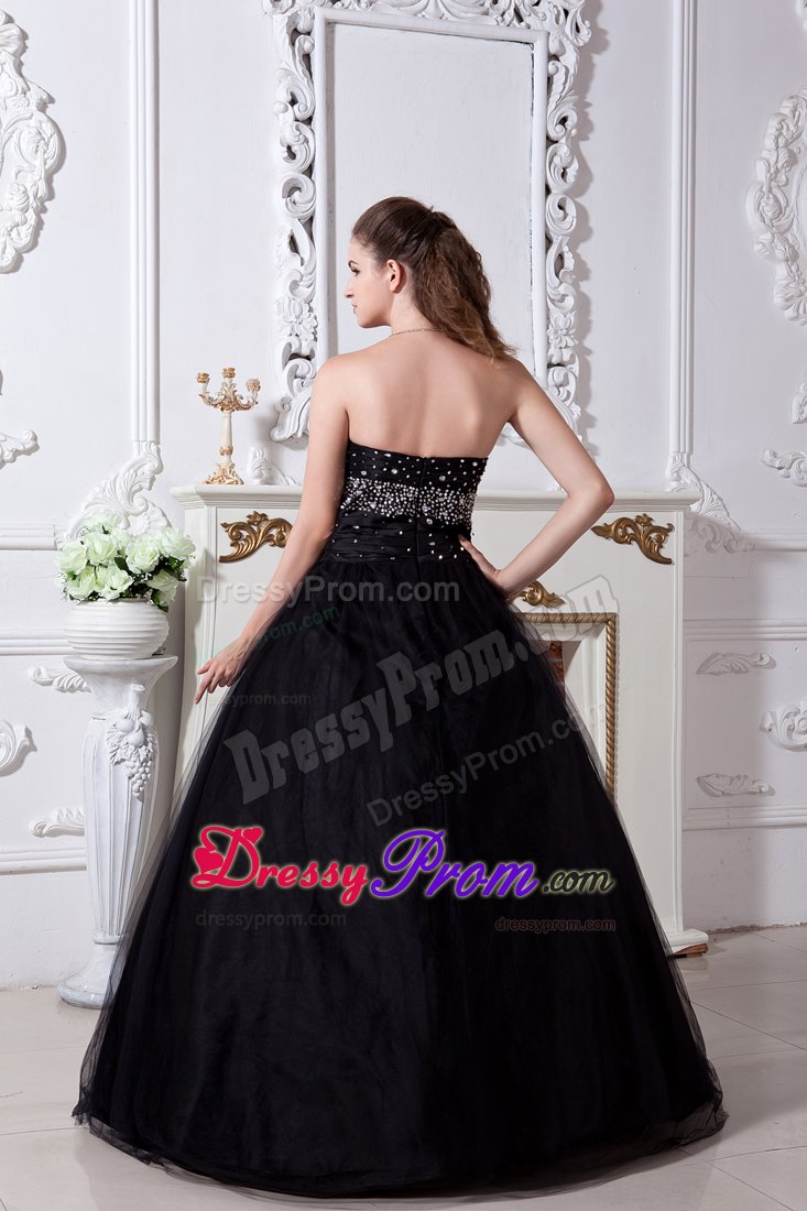Black Sweetheart Sweet 16 Dresses with Beading and Hand Made Flowers