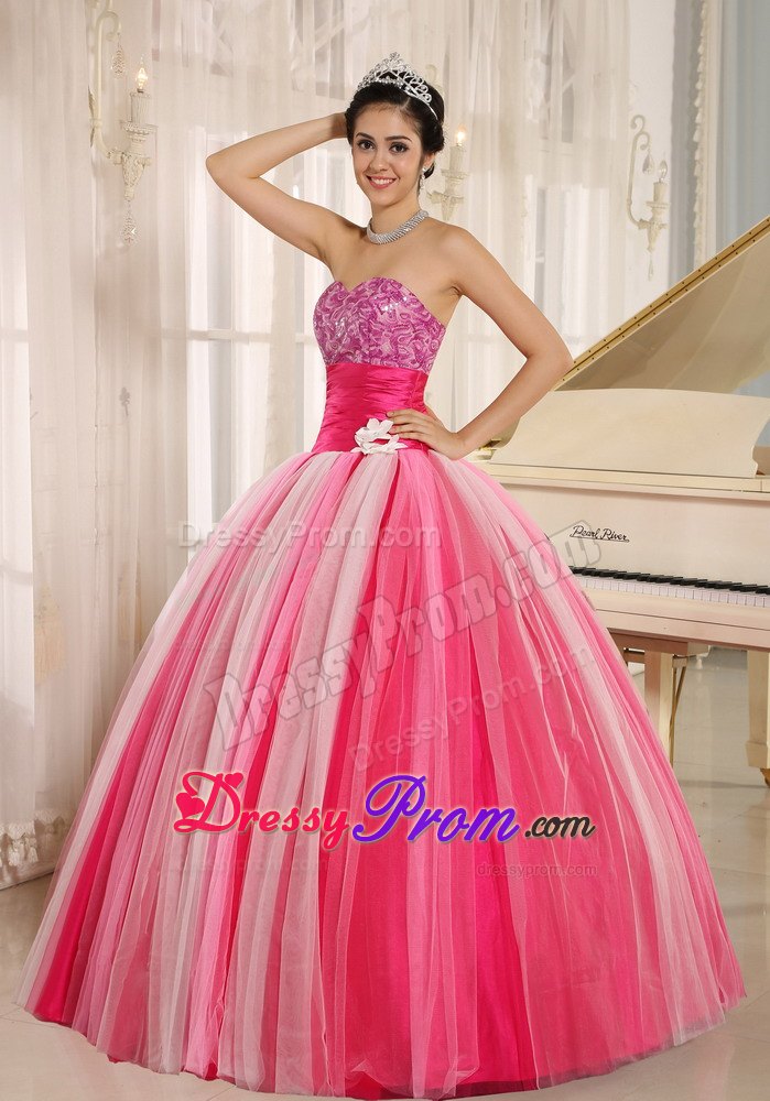 Muti-color Strapless Fitted Belt Lace-up Back Quinceanera Dress