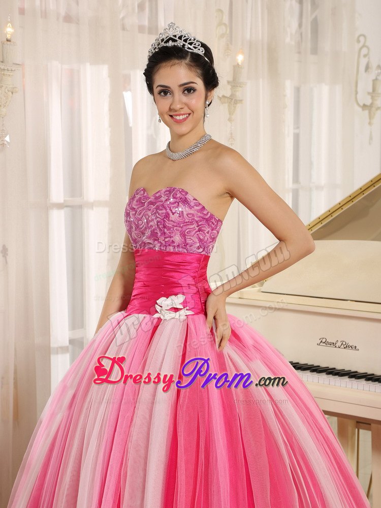 Muti-color Strapless Fitted Belt Lace-up Back Quinceanera Dress
