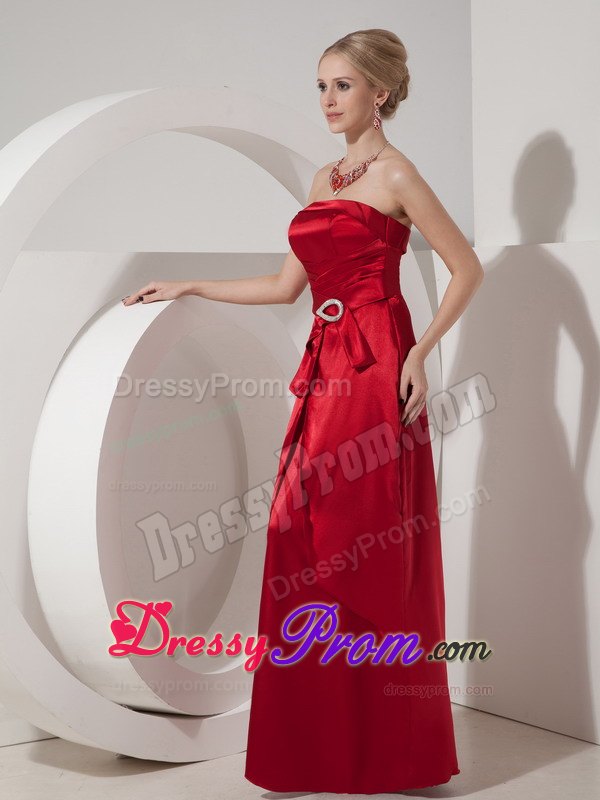 Beading and Ruches Accent Prom Nightclub Dress in Wine Red 2014