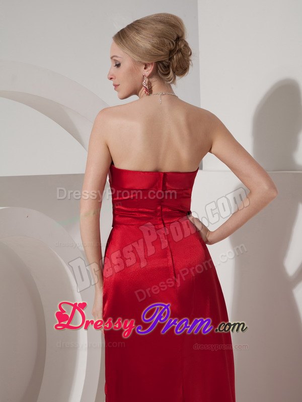 Beading and Ruches Accent Prom Nightclub Dress in Wine Red 2014