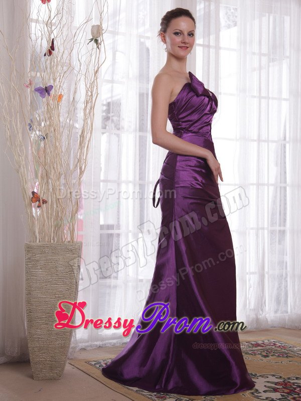 Purple Column Sweetheart Pleating Formal Dress Prom Party Dress