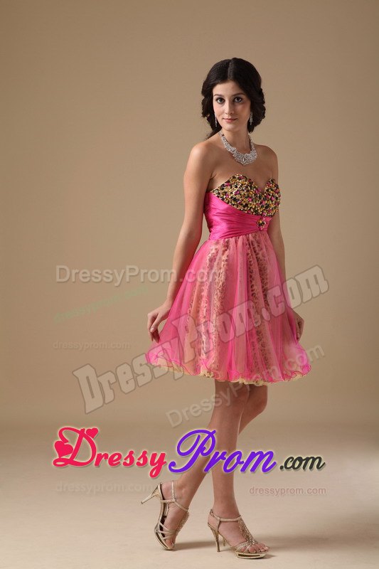 A-line Sweetheart Multi-color Organza Dresses For Prom Night with Beading