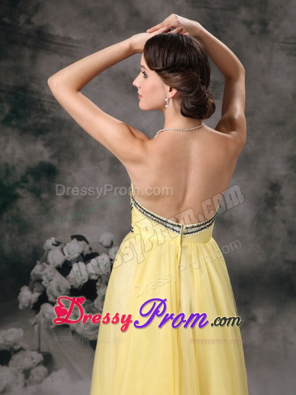 Outstanding Empire Beaded Yellow Prom Dress in County Durham