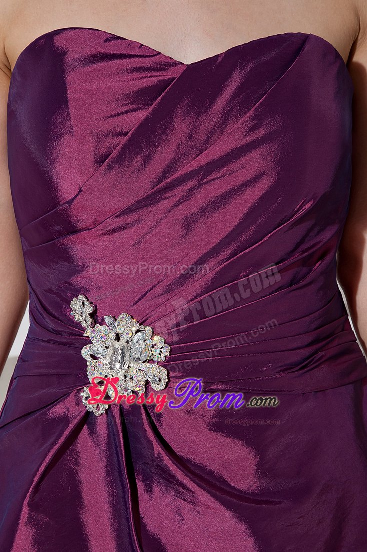 Knee-length Sweetheart Dark Purple Prom Dress in Nebraska