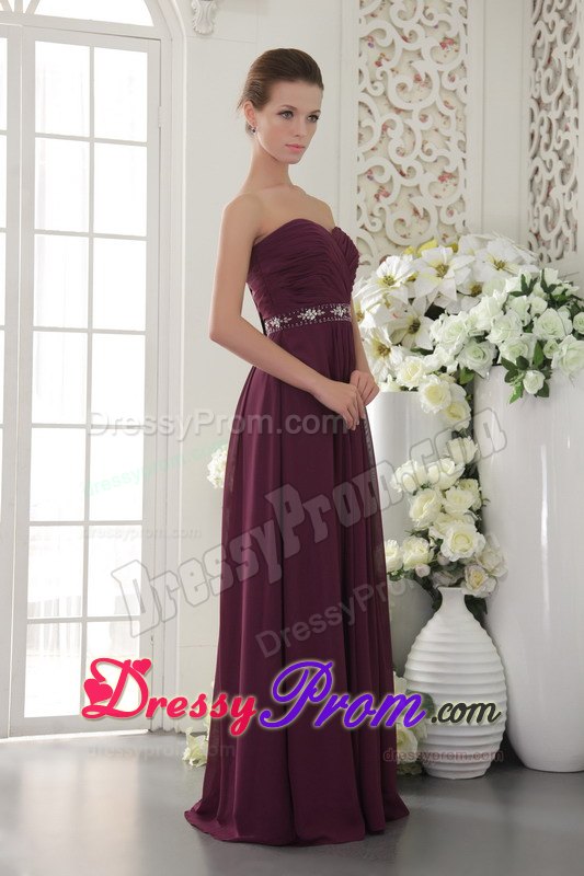 Low Price Sweetheart Ruched Dark Purple Prom formal Dress