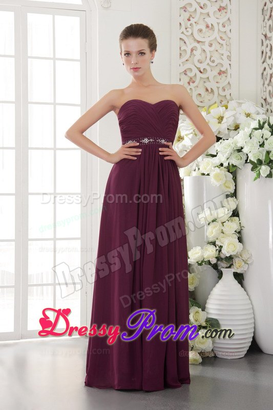 Low Price Sweetheart Ruched Dark Purple Prom formal Dress