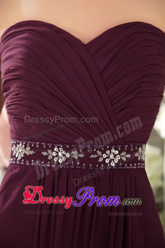 Low Price Sweetheart Ruched Dark Purple Prom formal Dress