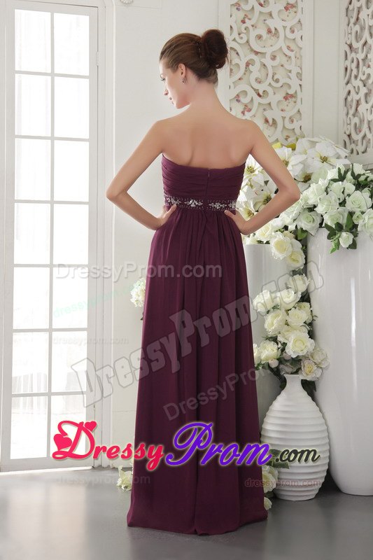 Low Price Sweetheart Ruched Dark Purple Prom formal Dress