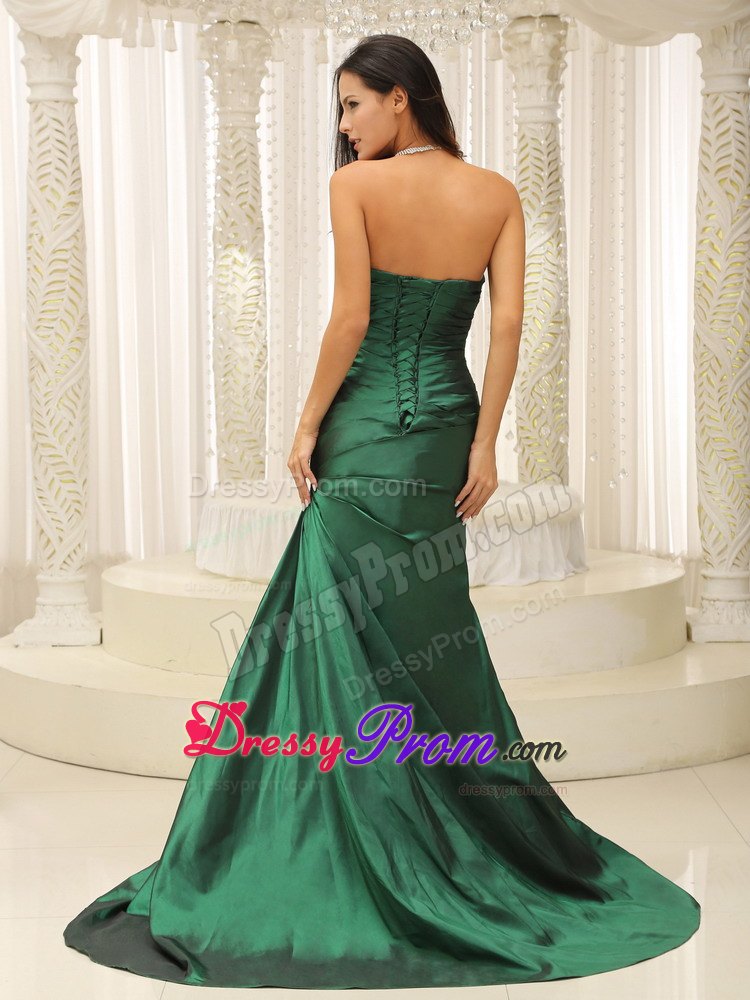 2013 Ruched Sweetheart Dark Green Prom Attire in Gatineau