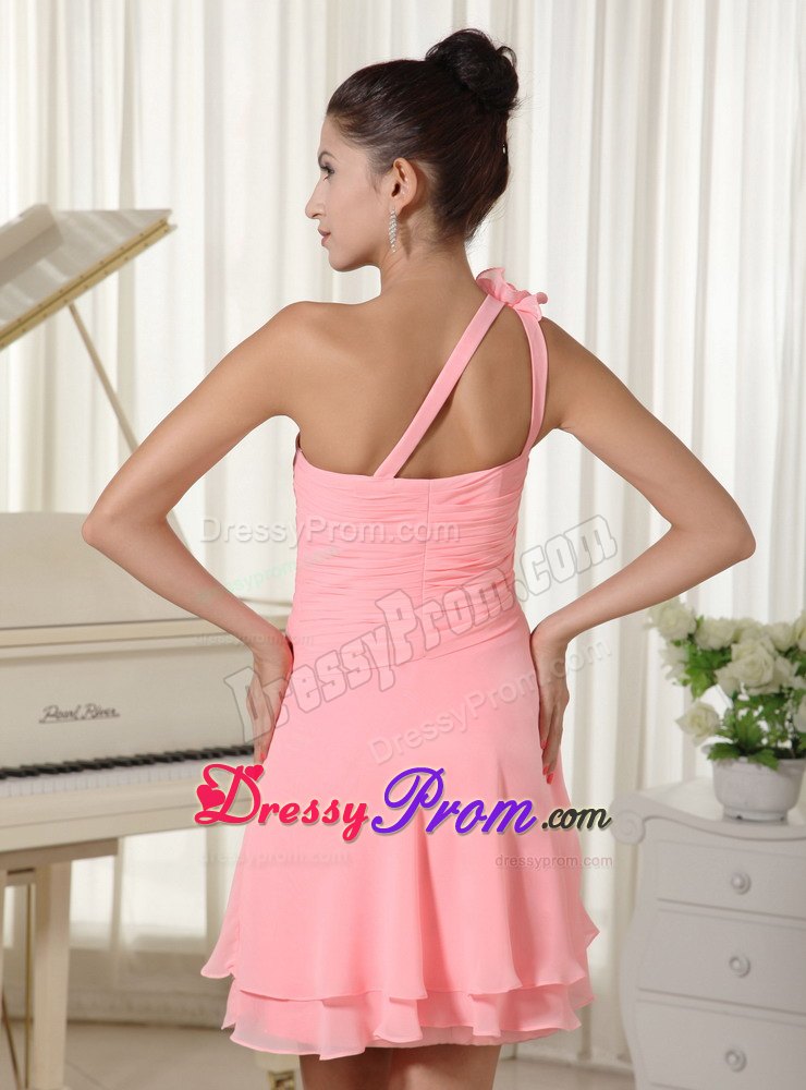 Watermelon Hand Flowers Chiffon Pretty Dresses For End Of Year Socials