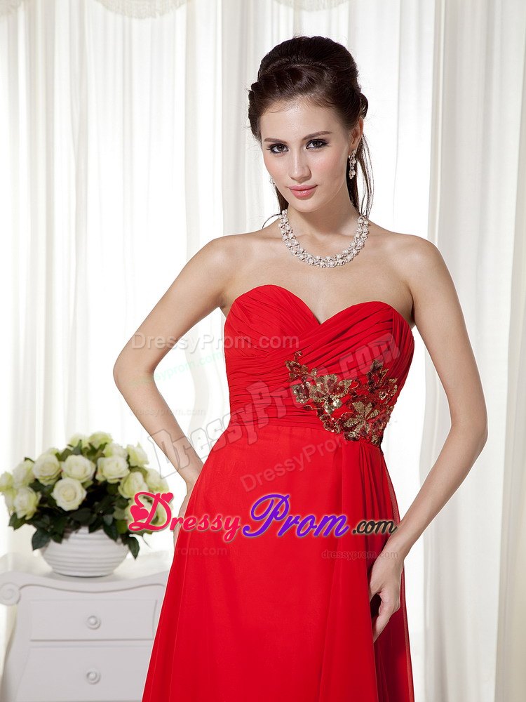 Empire Beaded Halter Red Prom Dress Floor-length in Vaughan