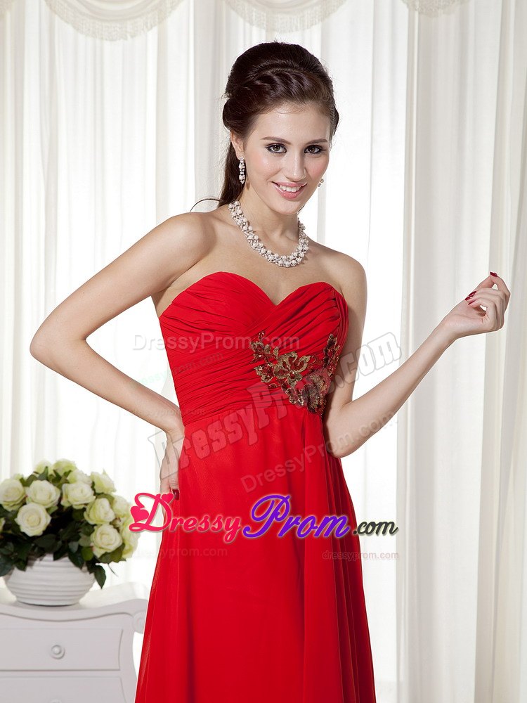 Empire Beaded Halter Red Prom Dress Floor-length in Vaughan