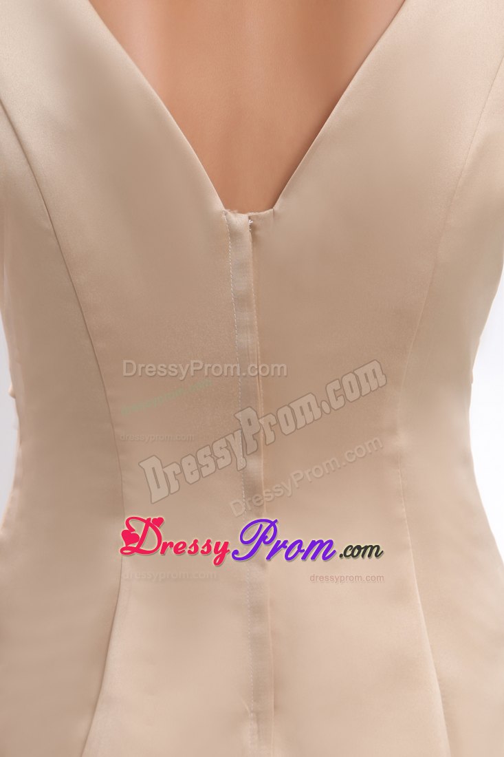 Empire Straps Champagne Homecoming Dress Floor-length