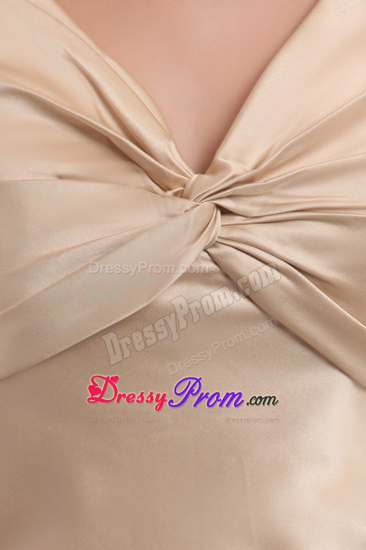 Empire Straps Champagne Homecoming Dress Floor-length