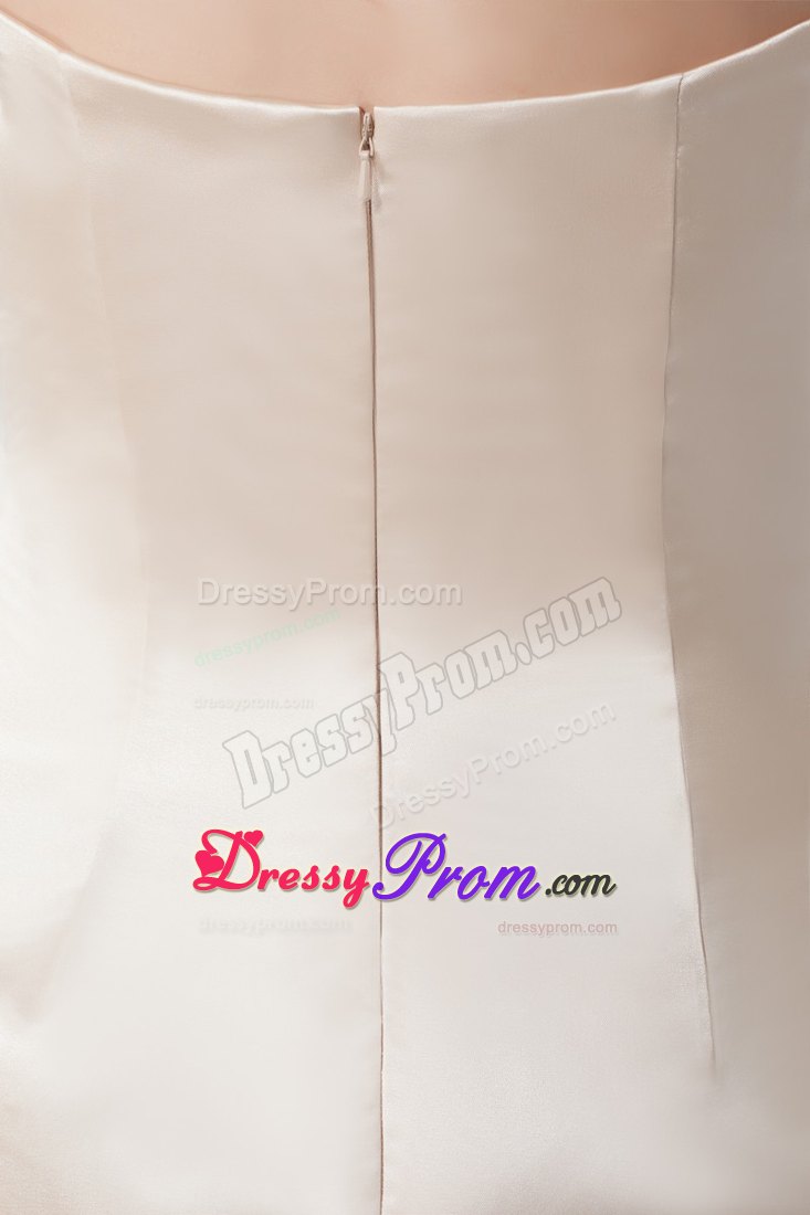 Jacket Matching Sheath Prom Gown in Champagne with Watteau