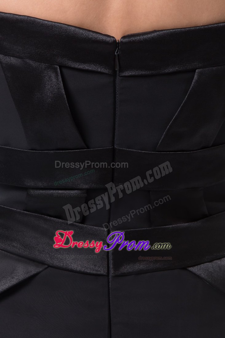 Simple Black Belt Decorate Chiffon Prom formal Dress for Cheap