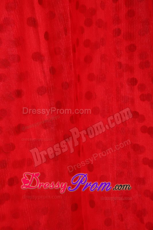 Red Lace Appliques Tulle Sweet Sixteen Quinceanera Dresses